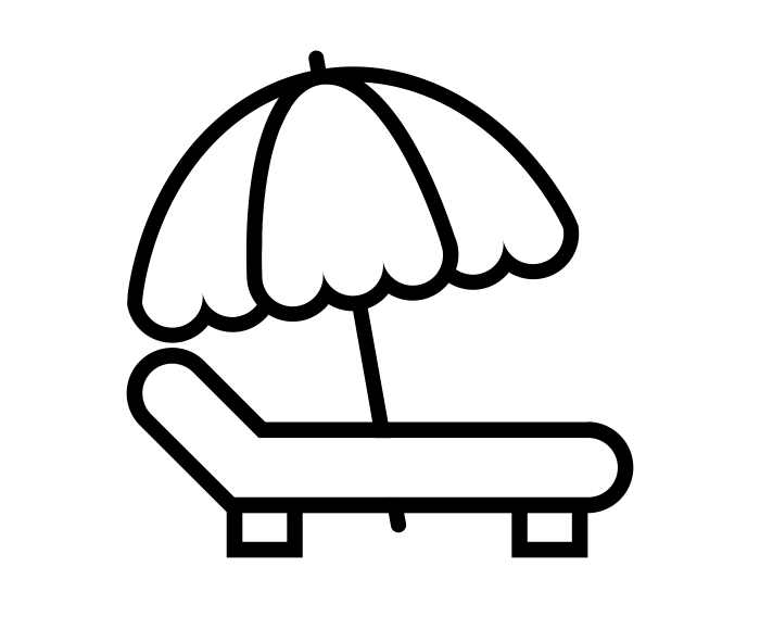 Vector image of a sunbed