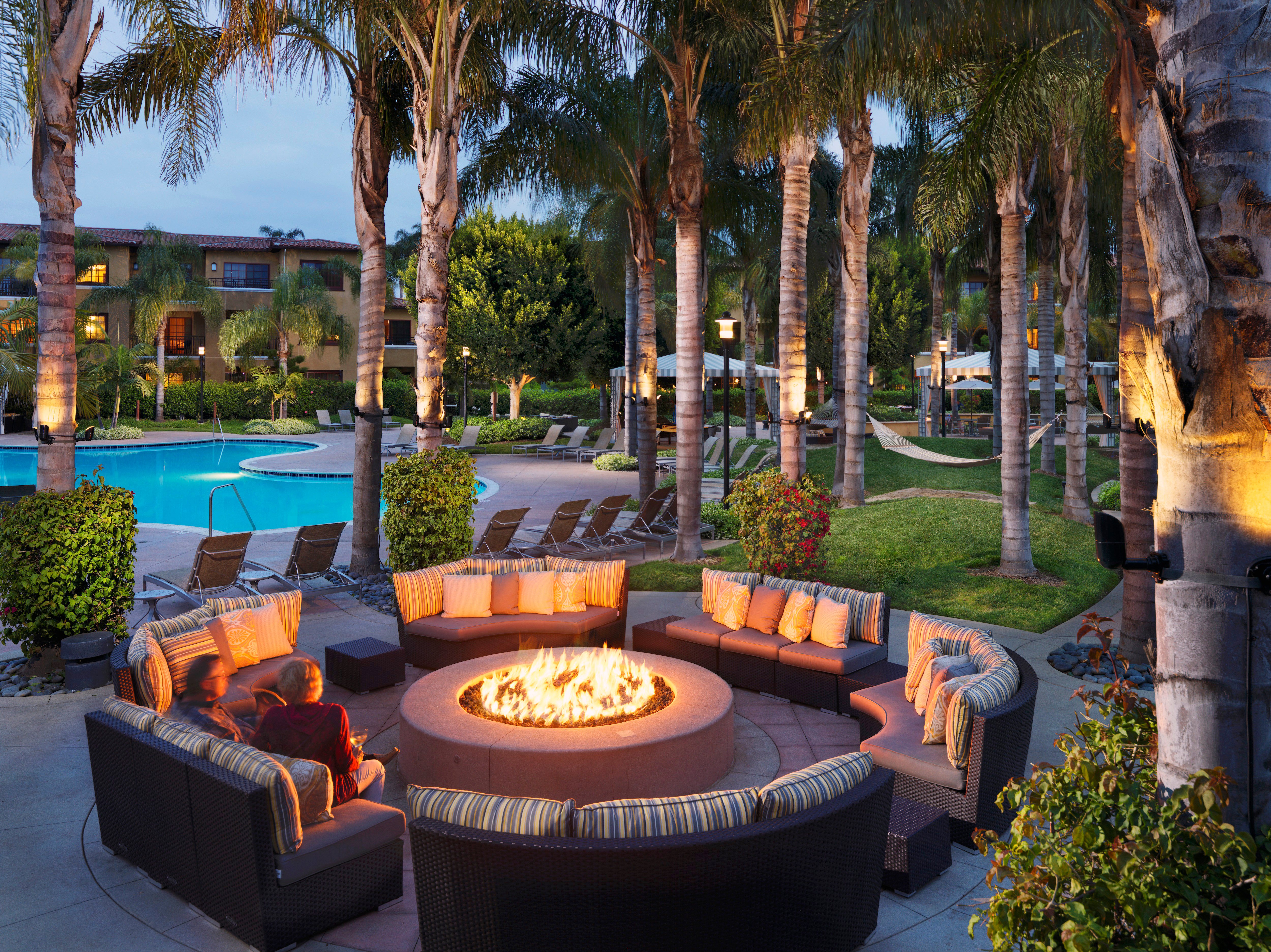 Image of a fire pit at MarBrisa, a Hilton Grand Vacations Club