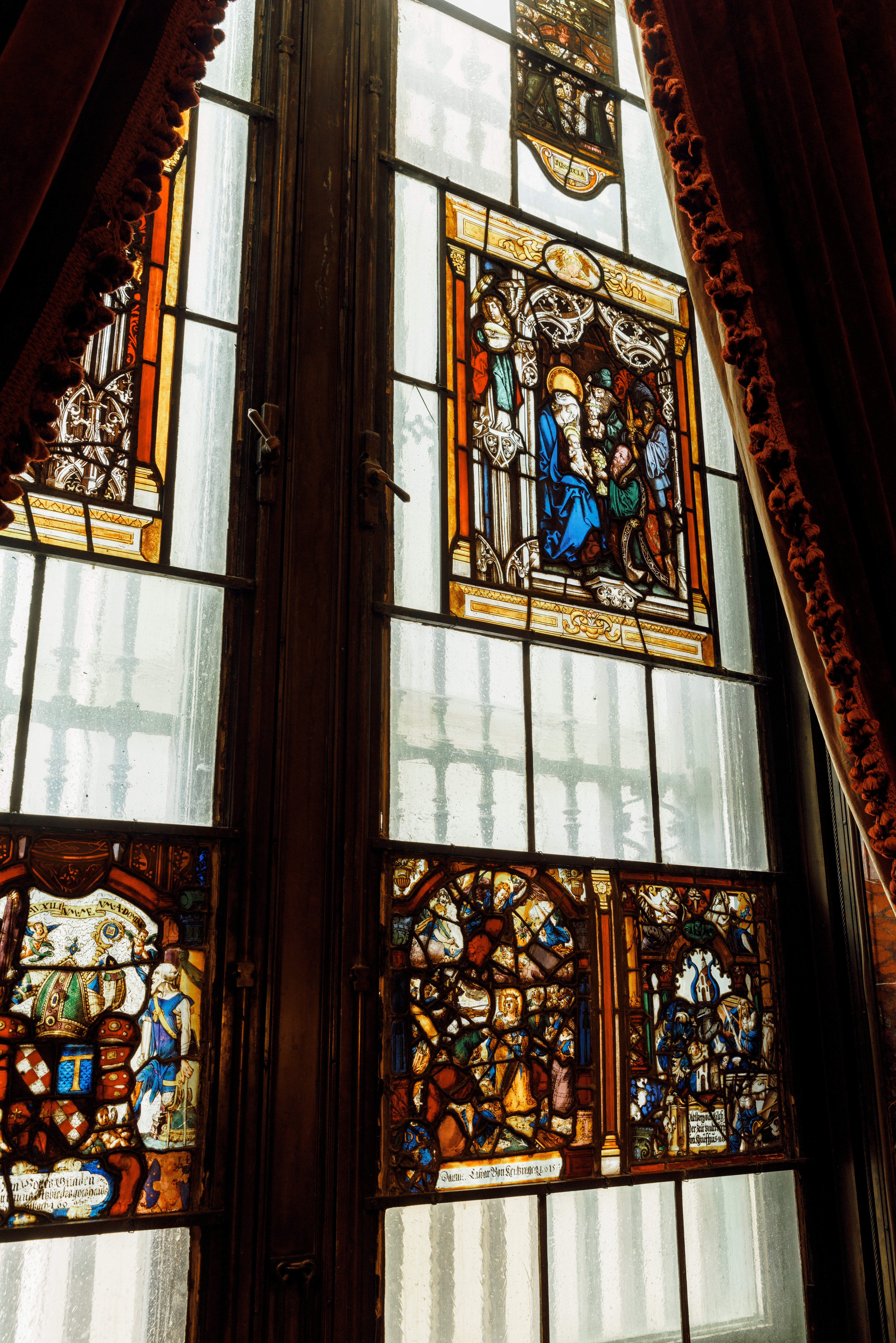 Image of stained-glass windows at The Morgan