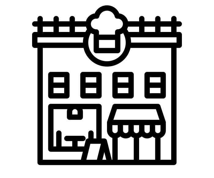 Vector image of a shop