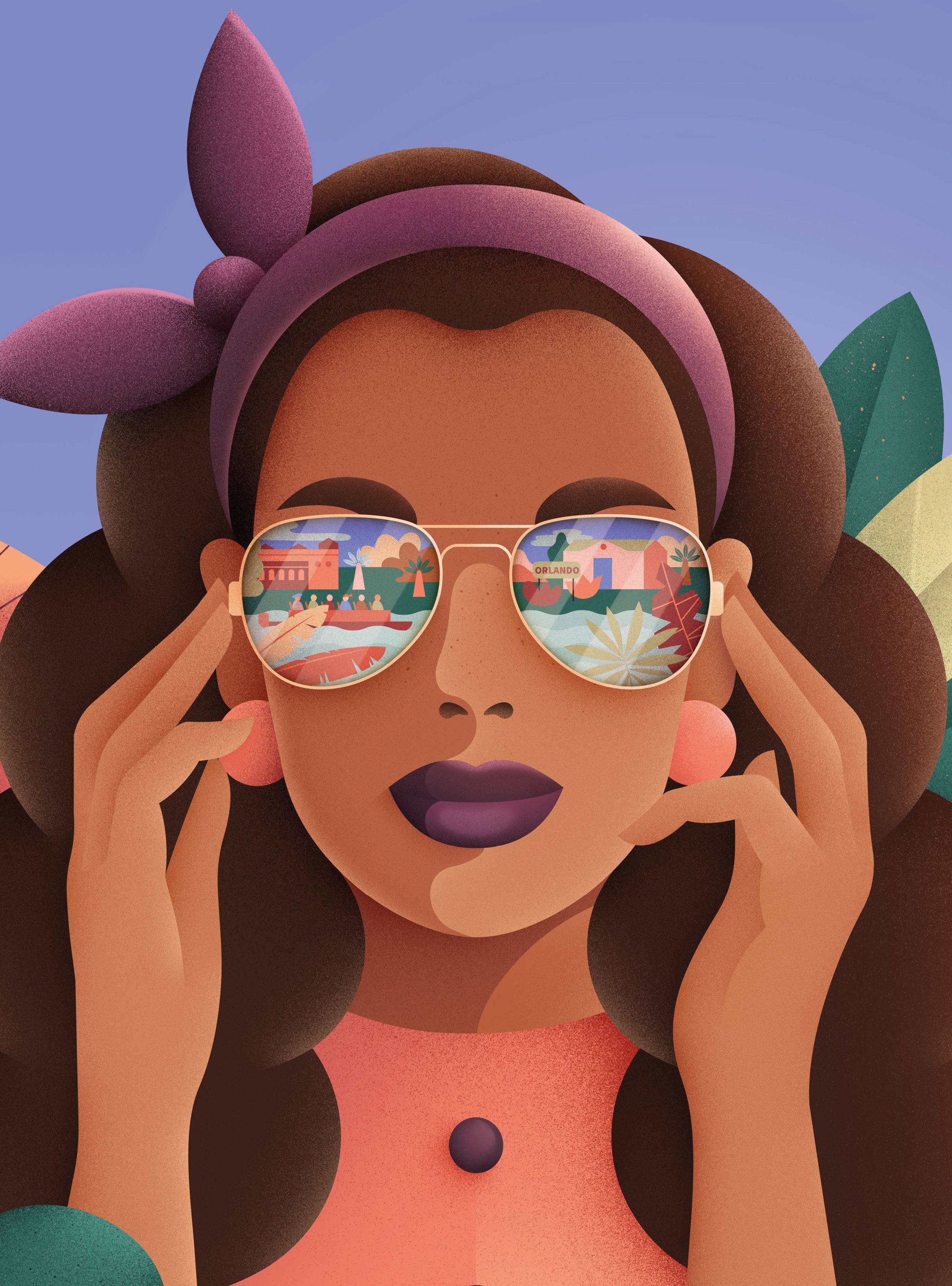 Image of a woman wearing sunglasses